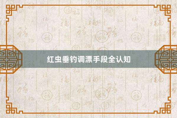 红虫垂钓调漂手段全认知